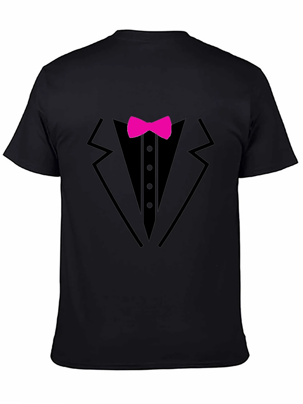 Tuxedo T-Shirt with Pink Bow Tie - Fun Formal Wear product image 4