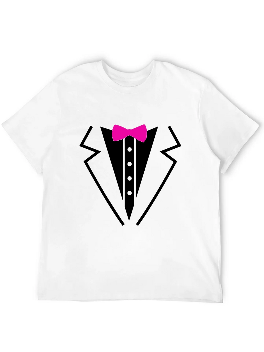 Tuxedo T-Shirt with Pink Bow Tie - Fun Formal Wear product image 11