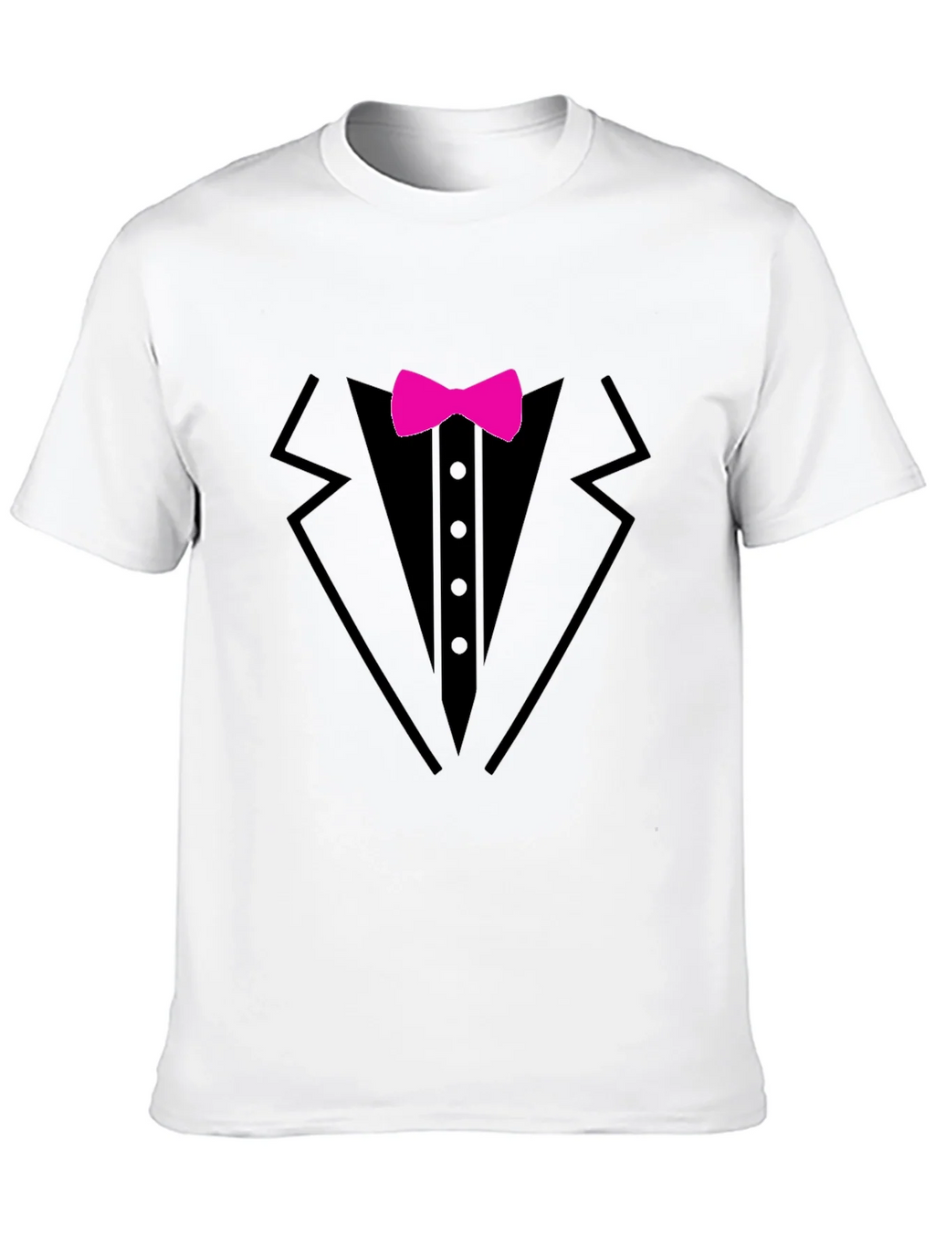 Tuxedo T-Shirt with Pink Bow Tie - Fun Formal Wear product image 9
