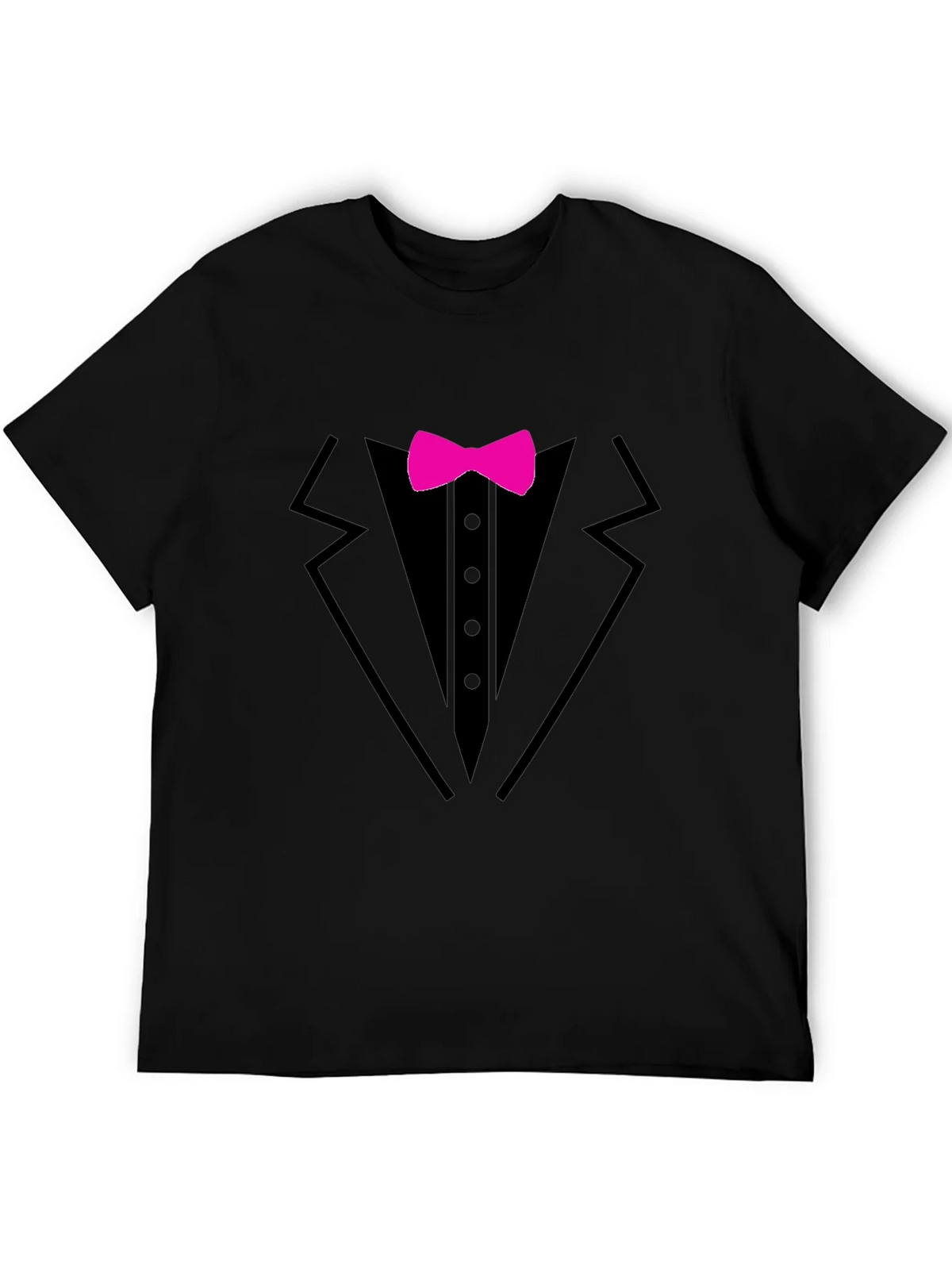 Tuxedo T-Shirt with Pink Bow Tie - Fun Formal Wear product image 5
