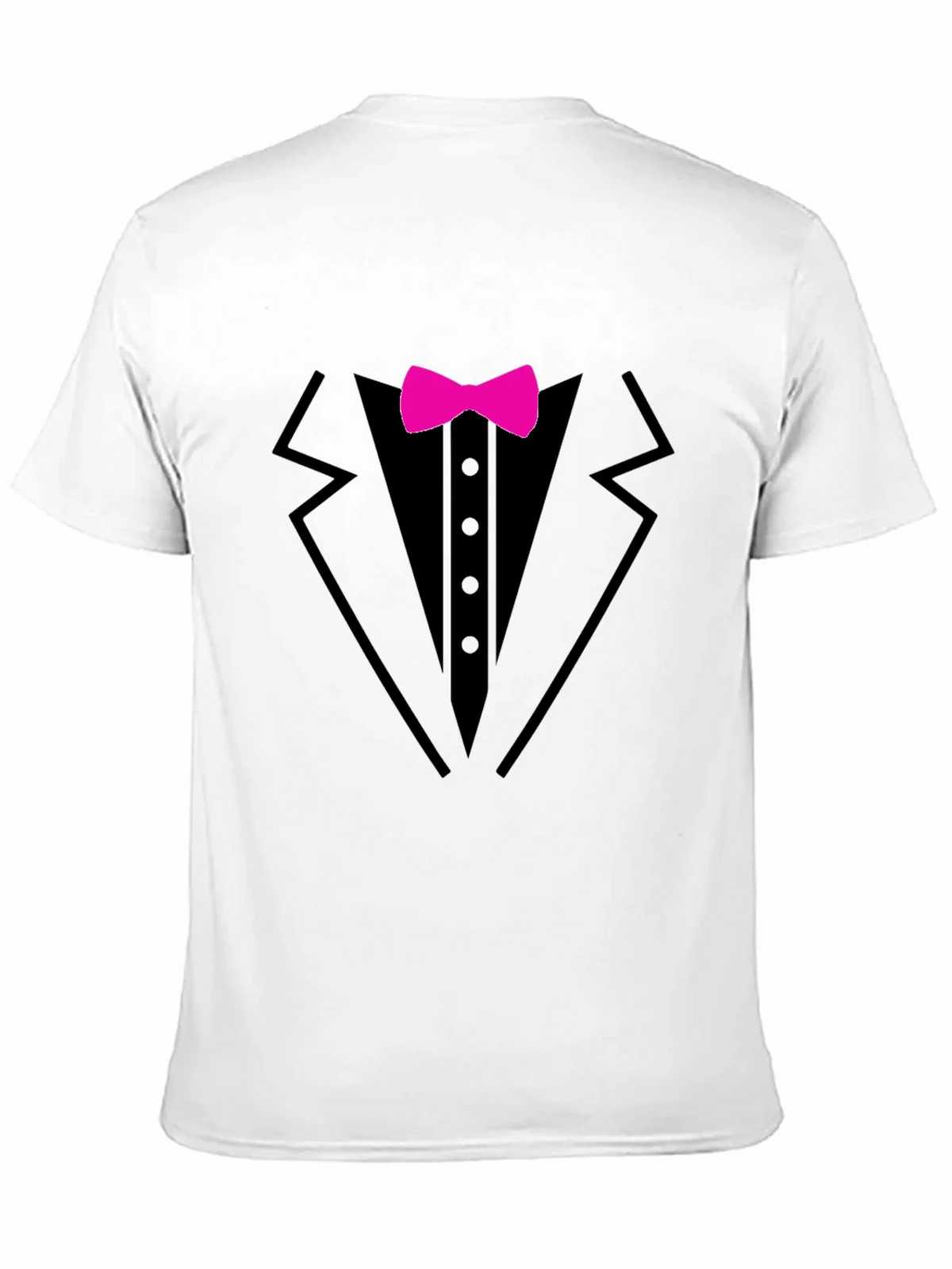 Tuxedo T-Shirt with Pink Bow Tie - Fun Formal Wear product image 10