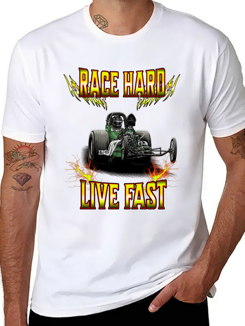 Race Hard Live Fast Graphic T-Shirt product image 7