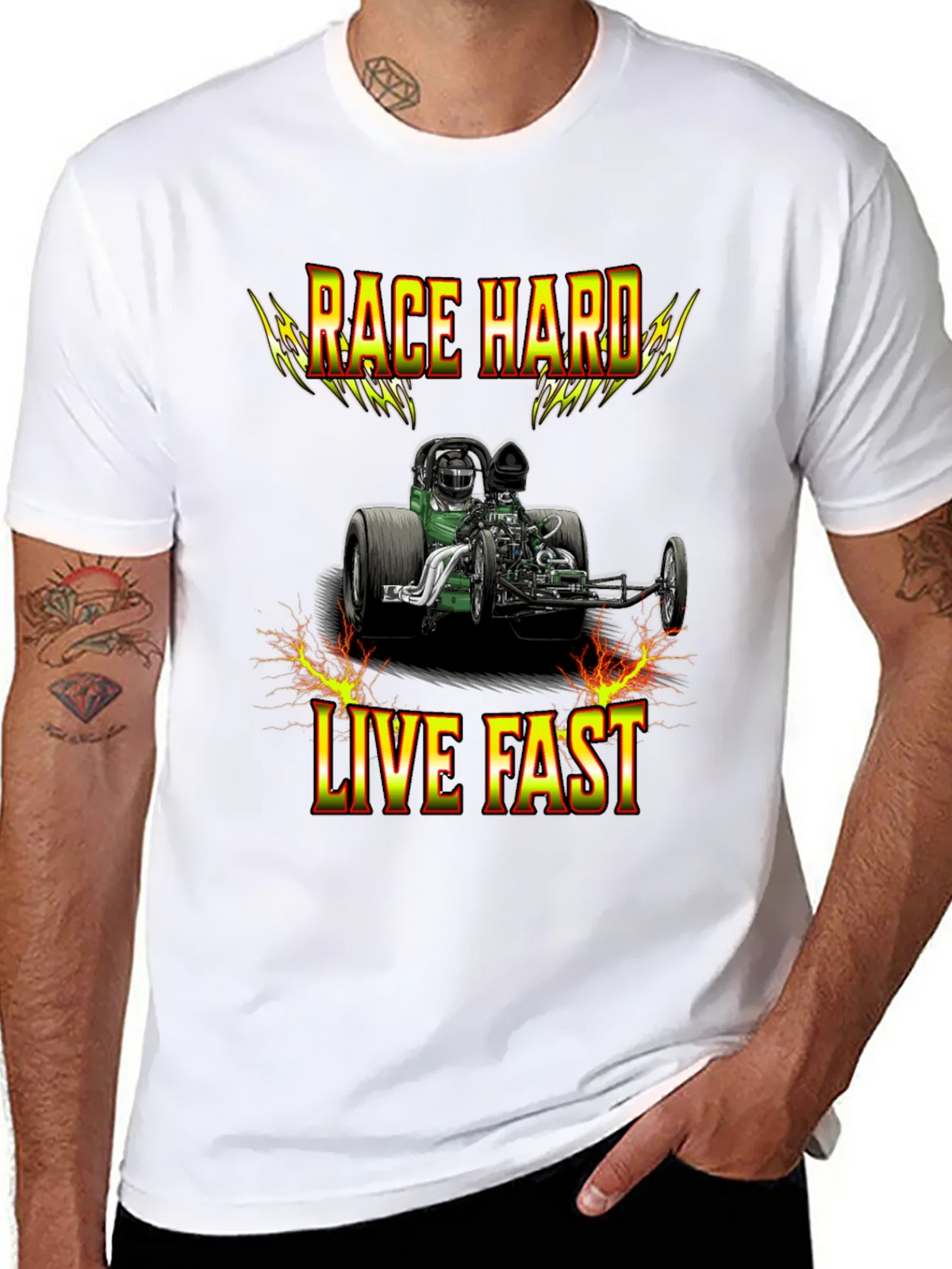 Race Hard Live Fast Graphic T-Shirt product image 7