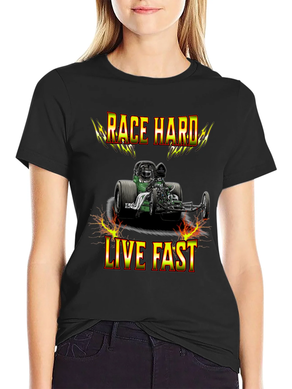 Race Hard Live Fast Graphic T-Shirt product image 2
