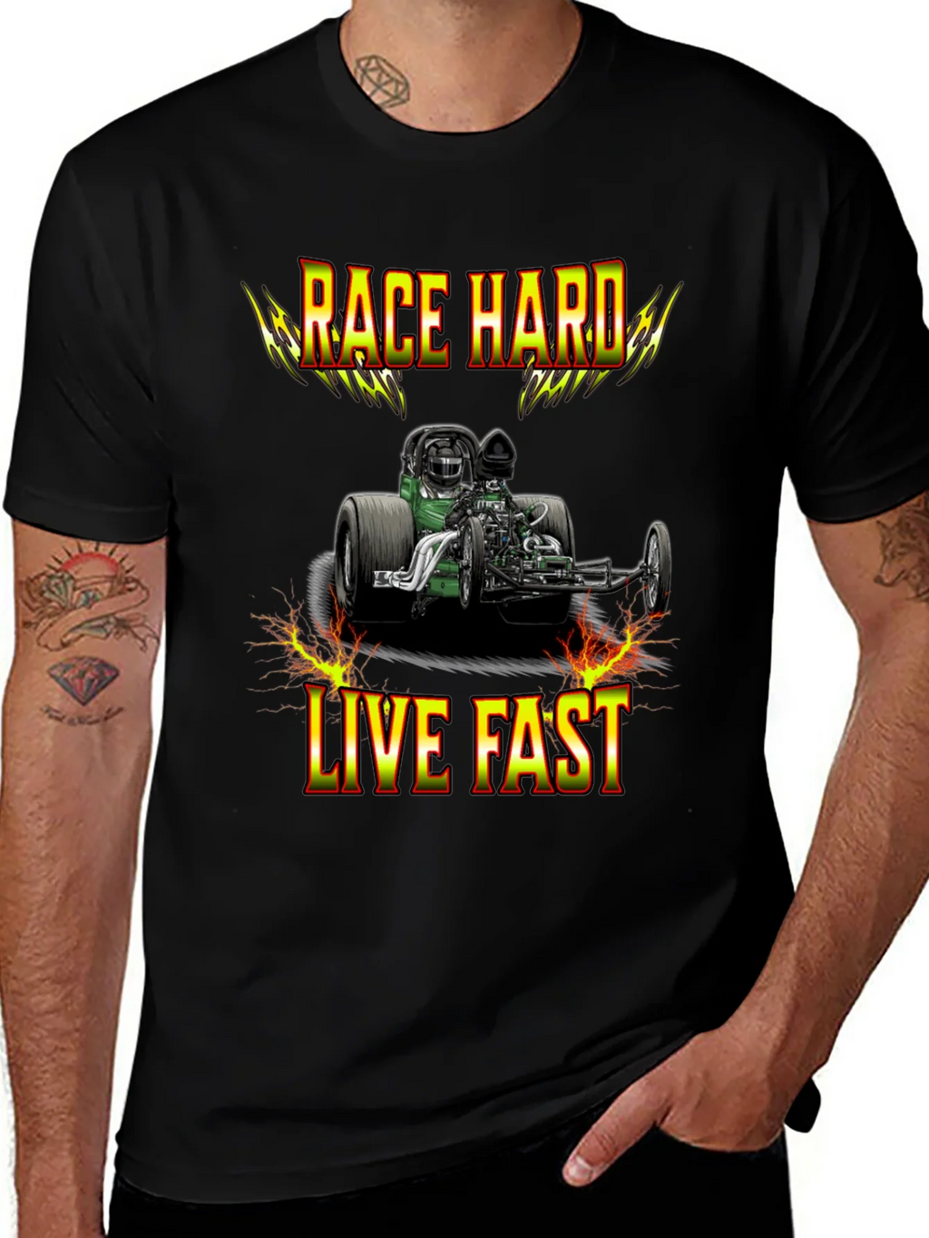 Race Hard Live Fast Graphic T-Shirt product image 1
