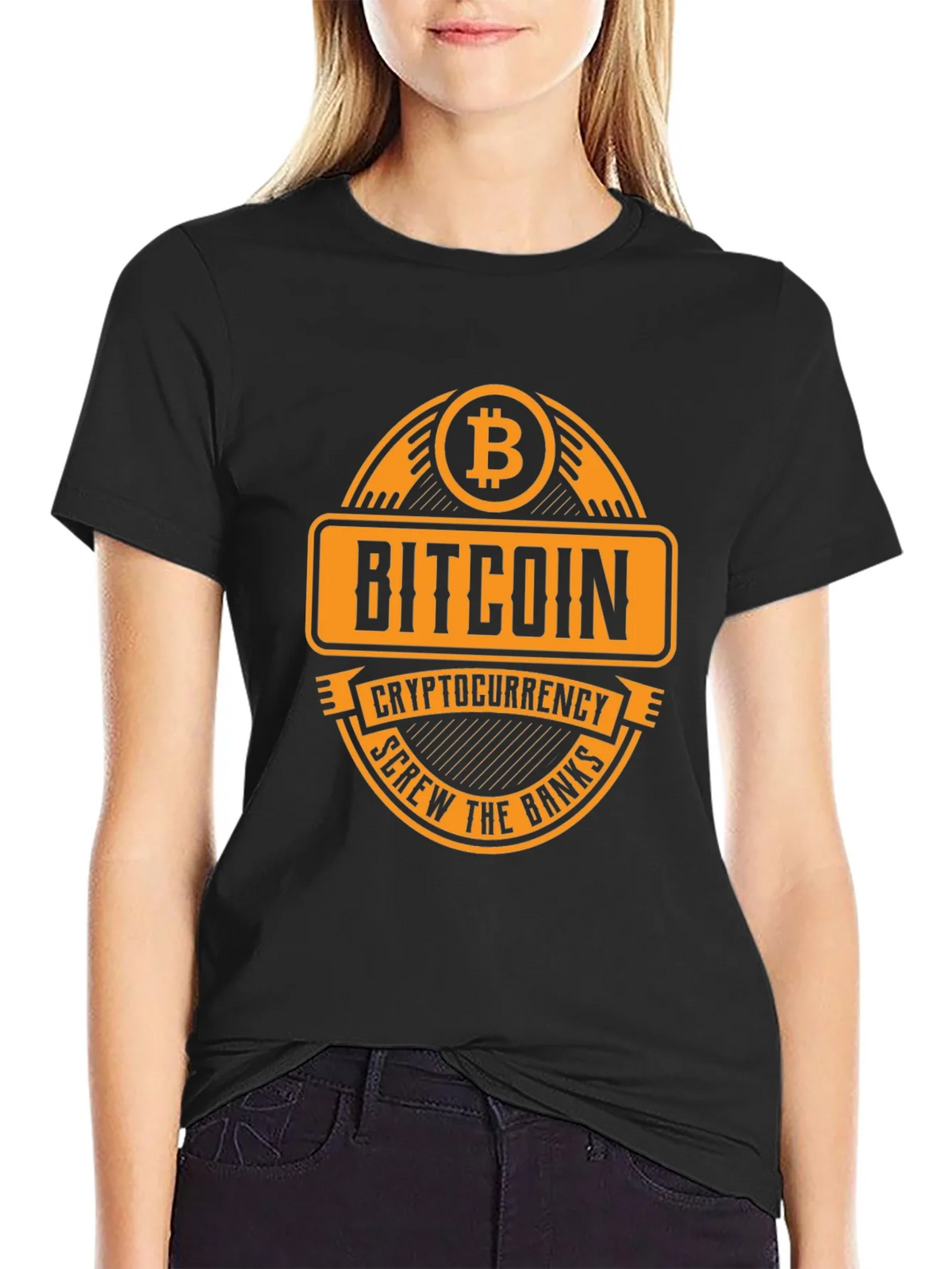Bitcoin Cryptocurrency T-Shirt - Screw the Banks product image 2