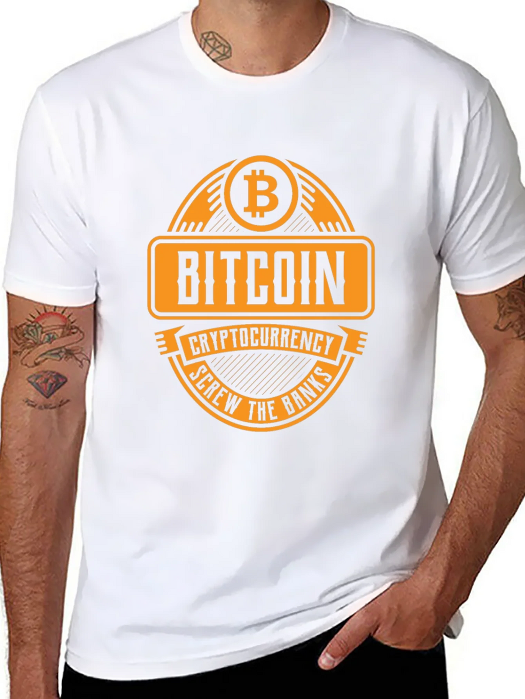 Bitcoin Cryptocurrency T-Shirt - Screw the Banks product image 7