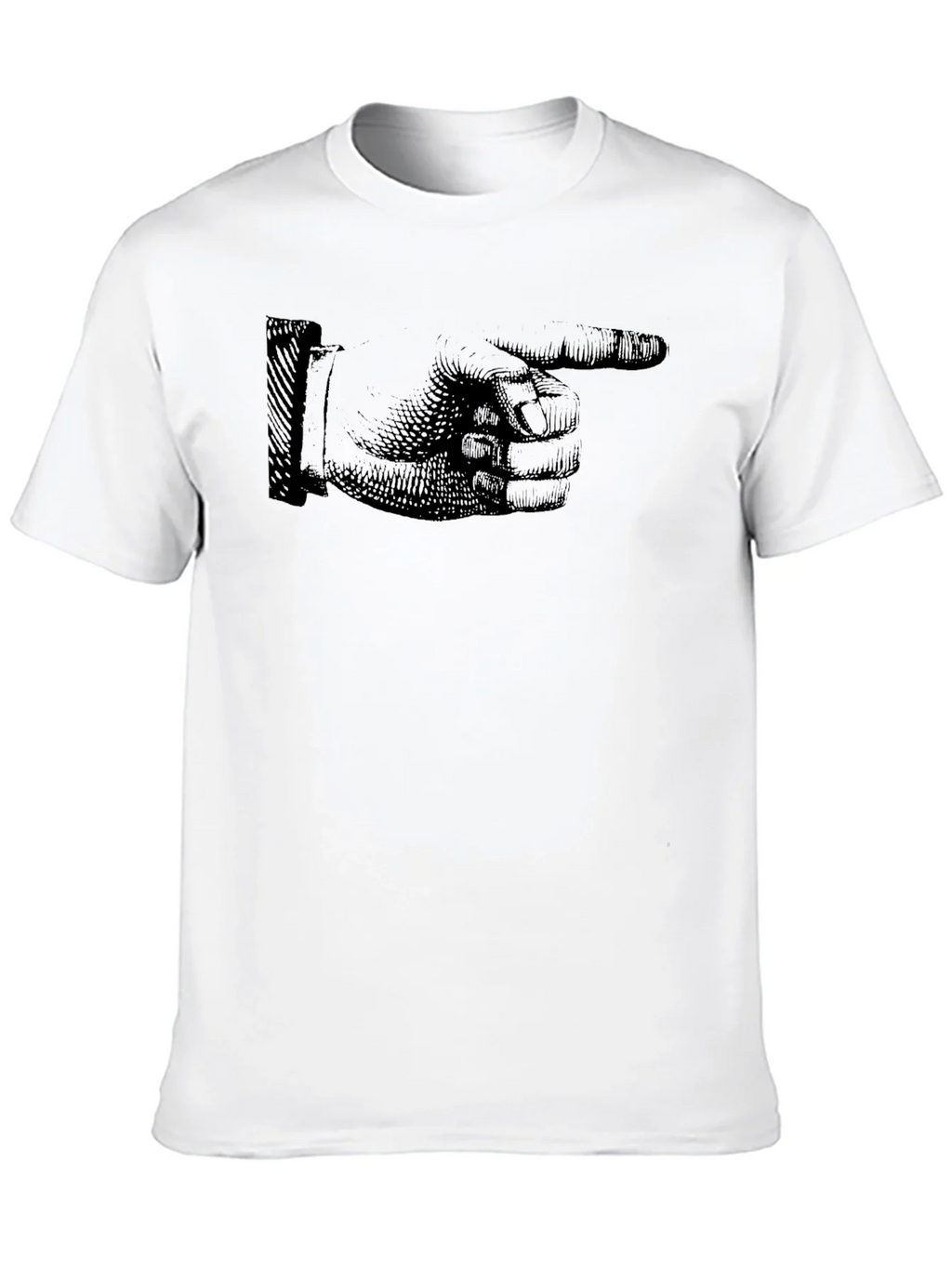 Vintage Pointing Hand Graphic Black T-Shirt product image 9