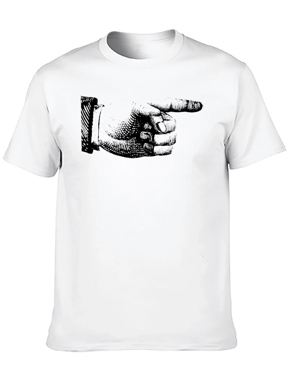 Vintage Pointing Hand Graphic Black T-Shirt product image 9