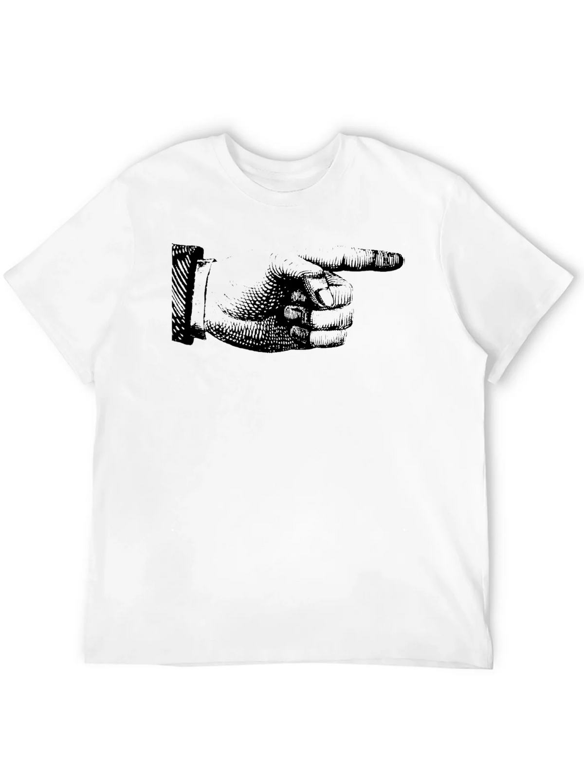 Vintage Pointing Hand Graphic Black T-Shirt product image 11