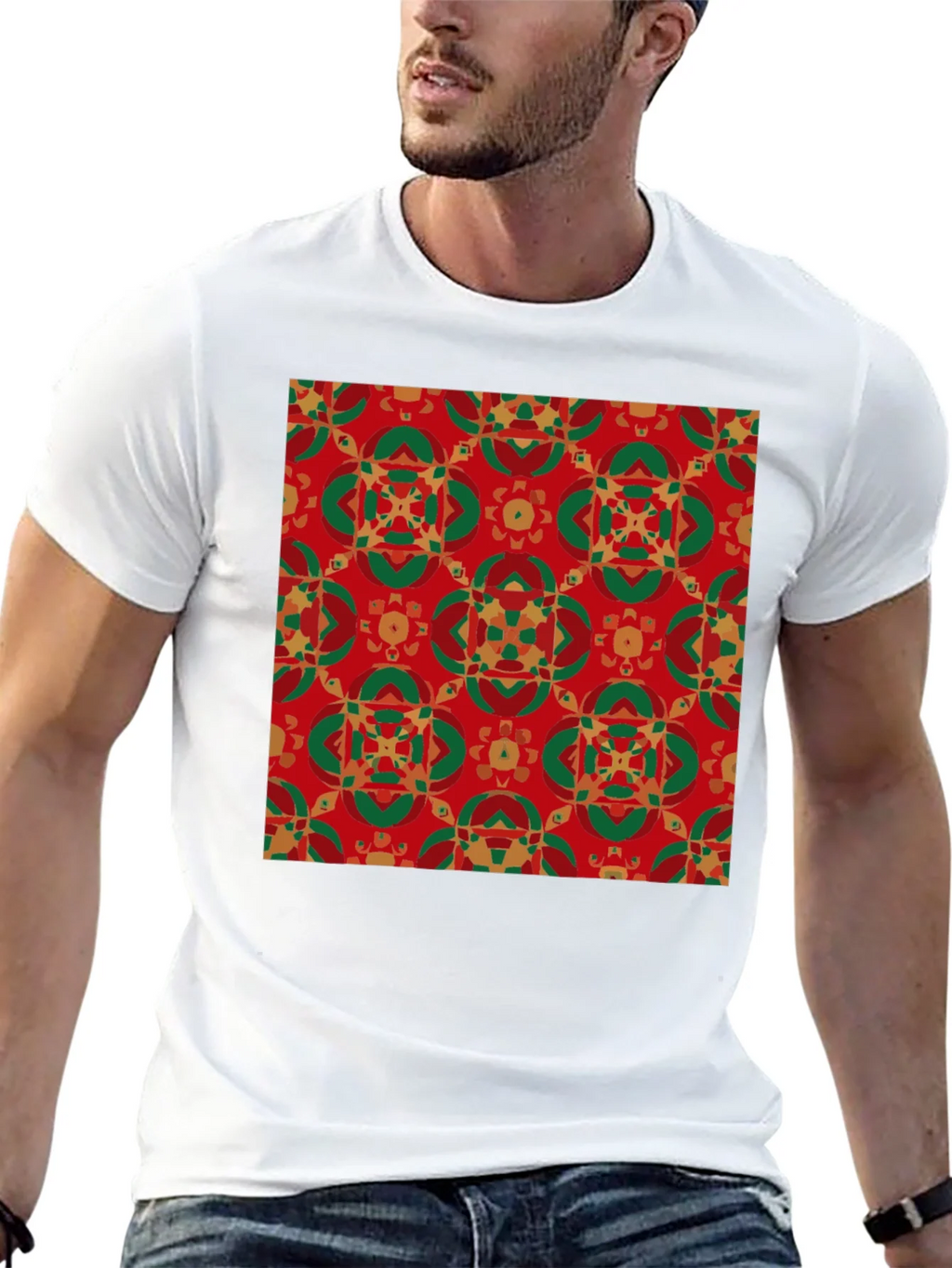 Festive Patterned Crew Neck T-Shirt product image 12