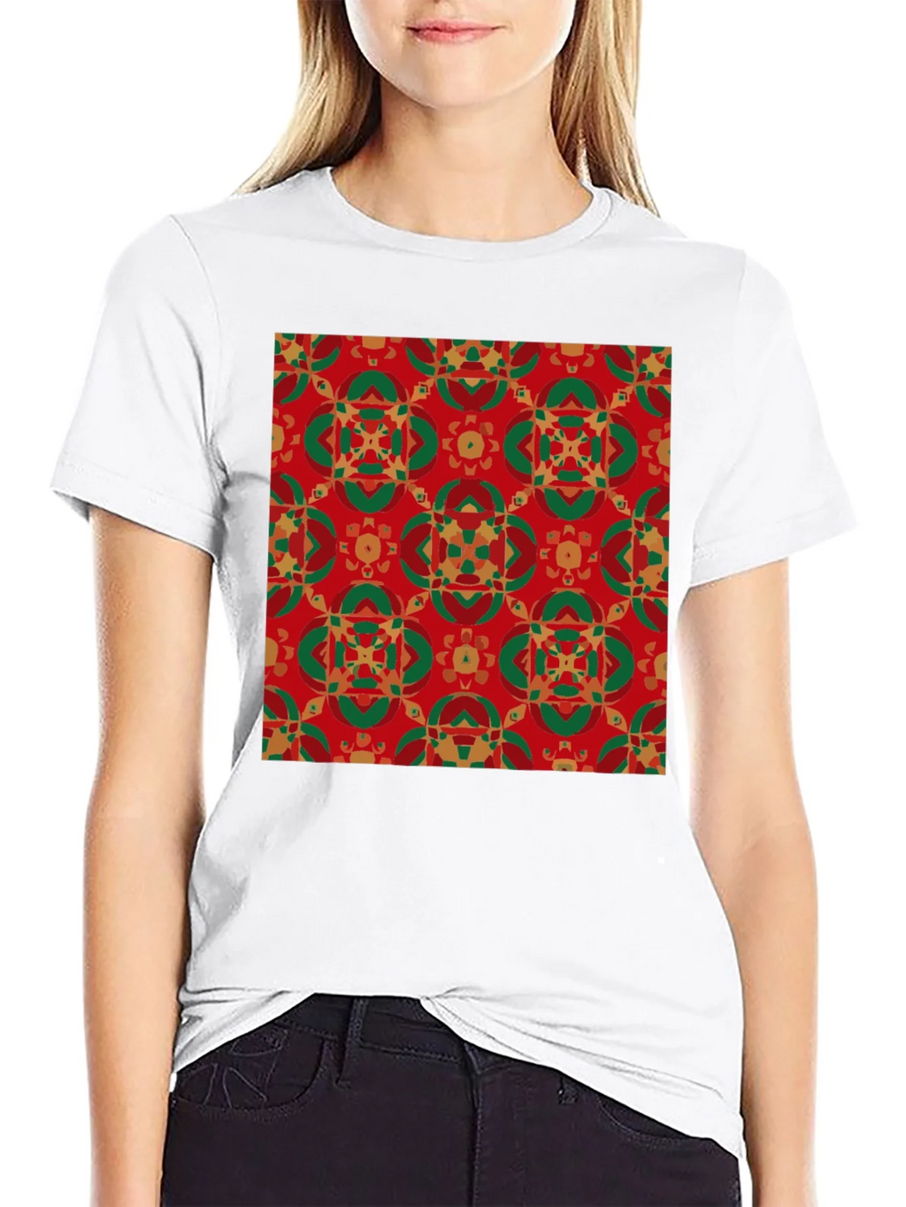 Festive Patterned Crew Neck T-Shirt product image 8