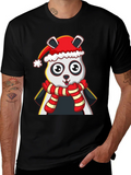Festive Panda T-Shirt - Holiday Style