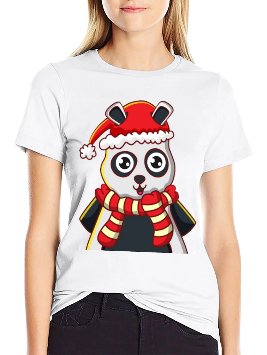 Festive Panda T-Shirt - Holiday Style