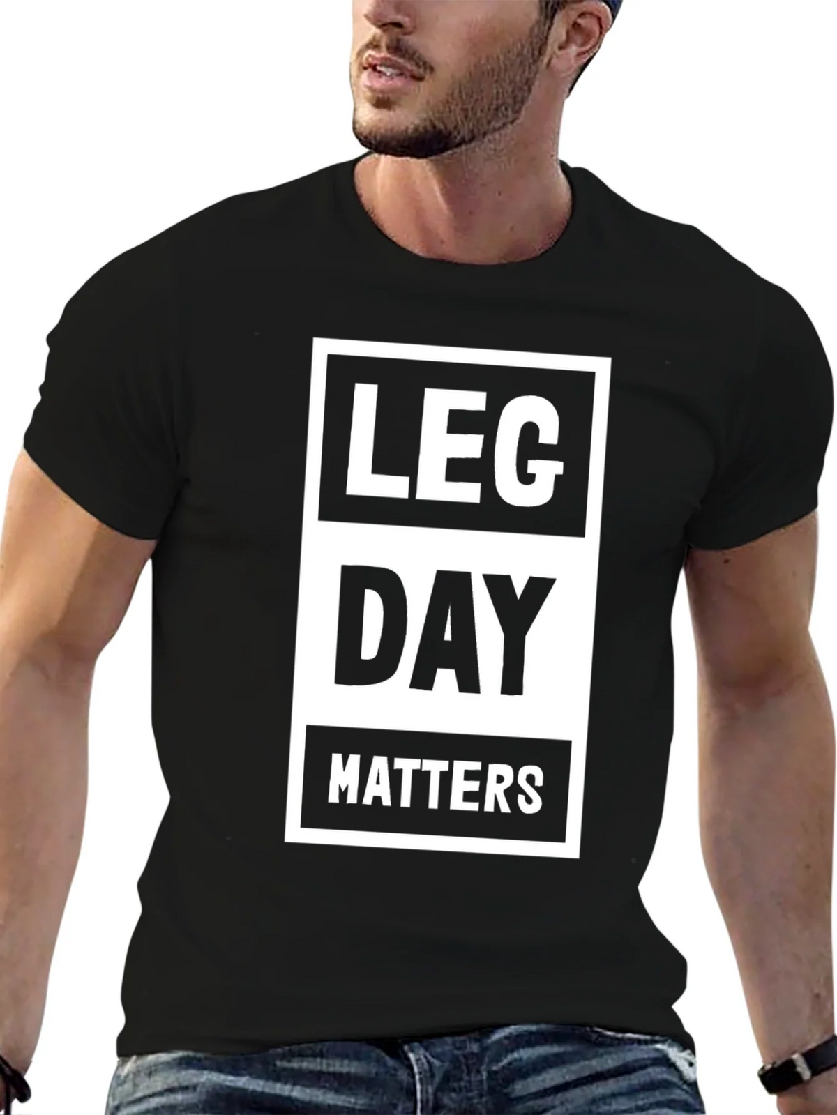 Leg Day Matters Black Graphic Tee product image 6