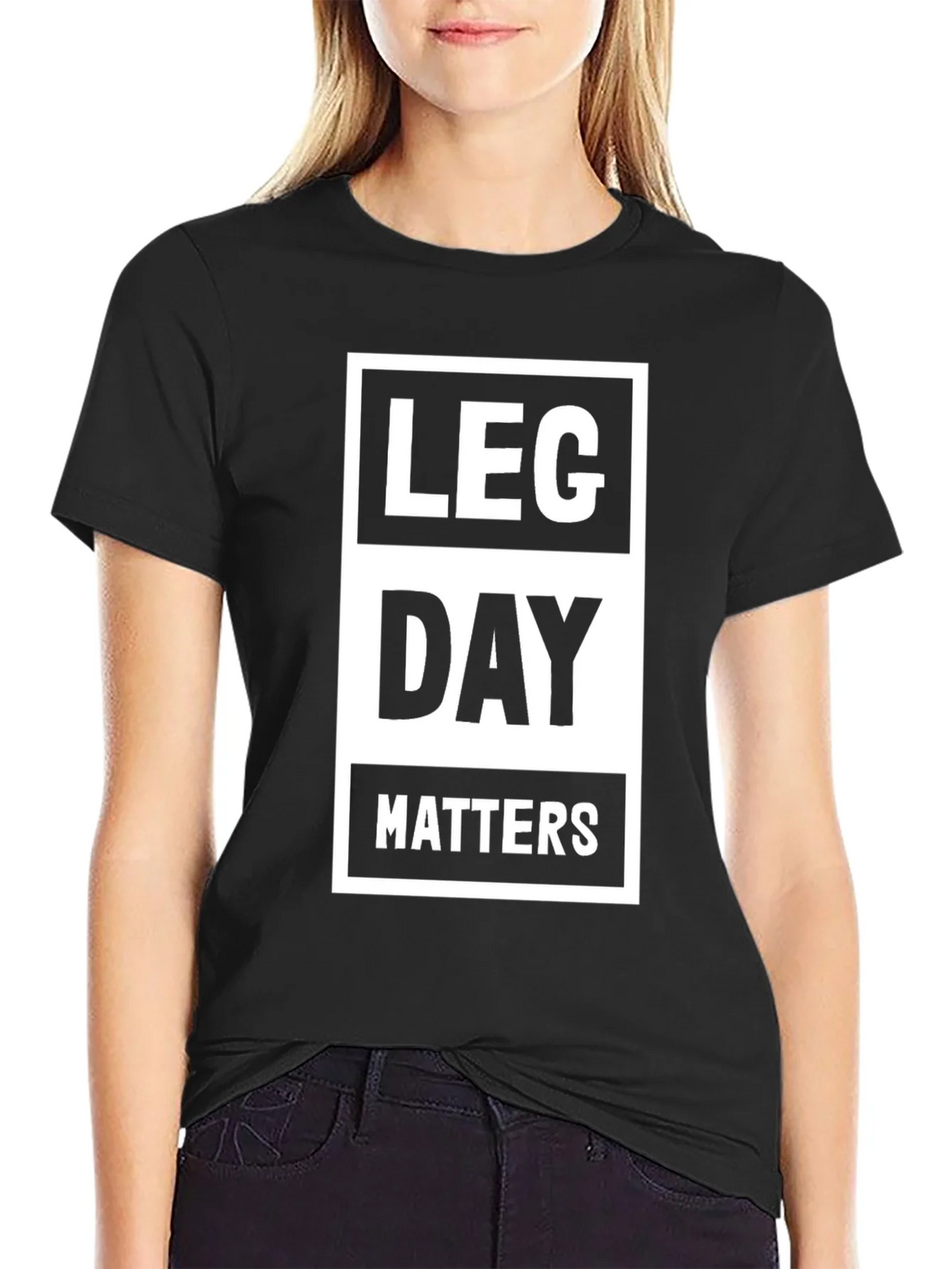 Leg Day Matters Black Graphic Tee product image 2