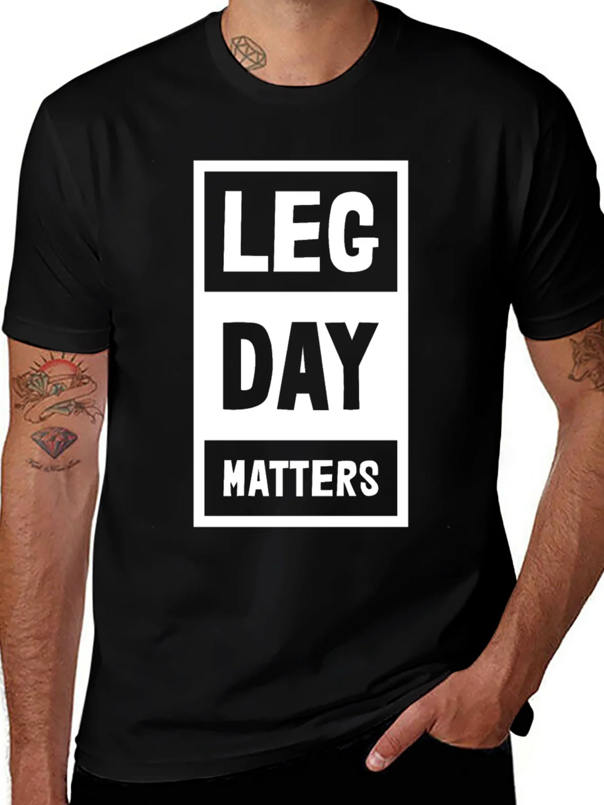 Leg Day Matters Black Graphic Tee product image 1