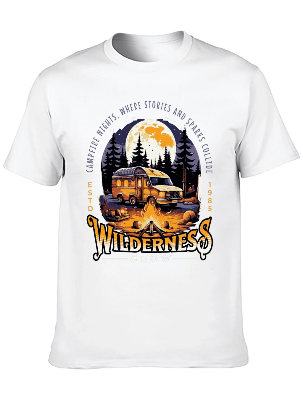 Wilderness Glow Campfire Night T-Shirt product image 9