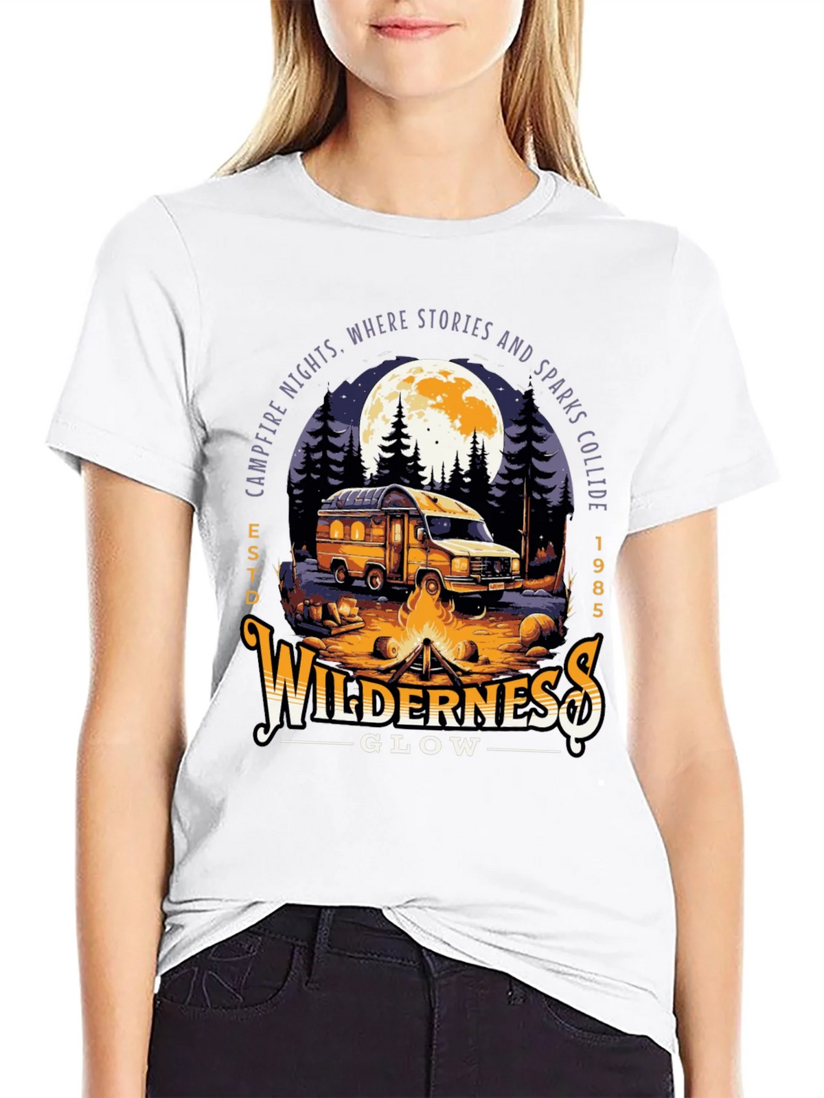 Wilderness Glow Campfire Night T-Shirt product image 8