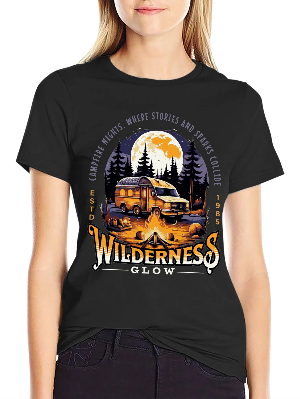 Wilderness Glow Campfire Night T-Shirt product image 2