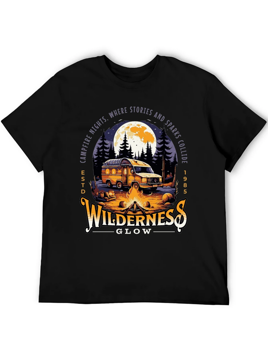 Wilderness Glow Campfire Night T-Shirt product image 5