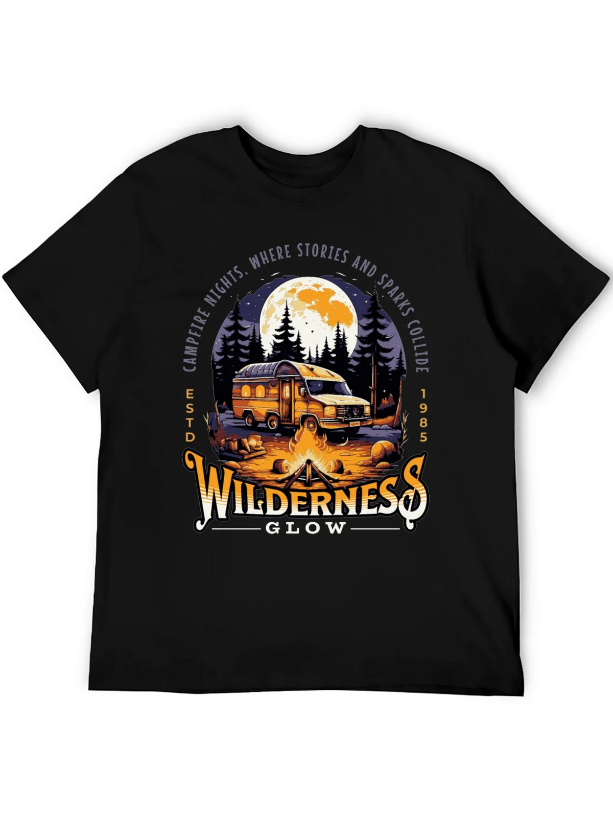 Wilderness Glow Campfire Night T-Shirt product image 5