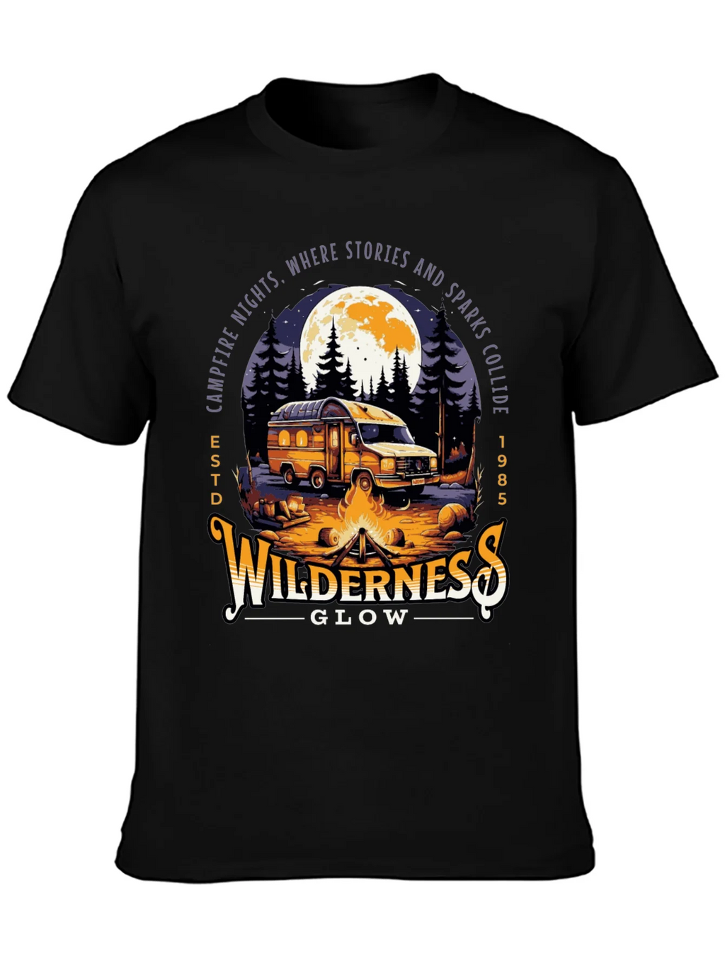 Wilderness Glow Campfire Night T-Shirt product image 3