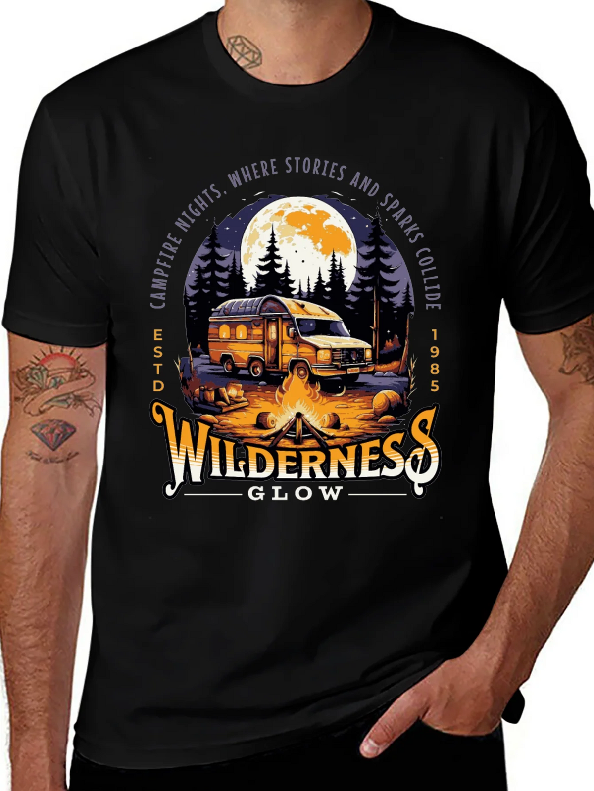 Wilderness Glow Campfire Night T-Shirt product image 1