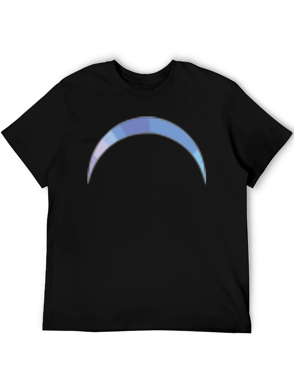 Gradient Crescent Moon Black T-Shirt product image 5