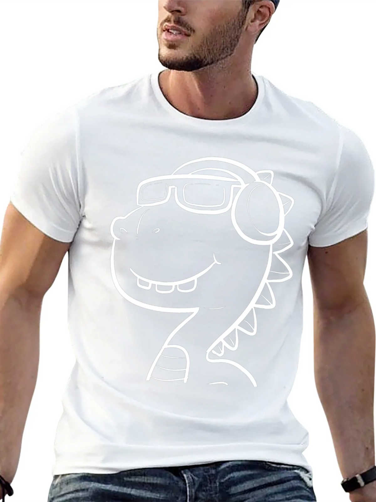 Cool Dino T-Shirt - Black Graphic Tee product image 9