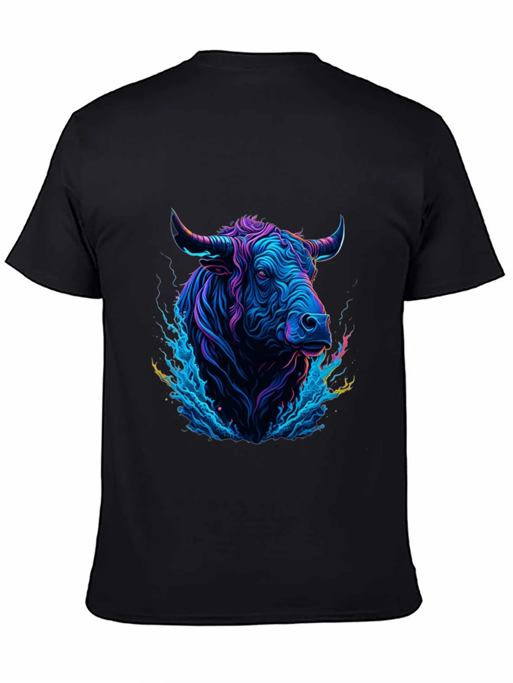 Neon Bull Graphic Tee - Mens Black T-Shirt product image 4