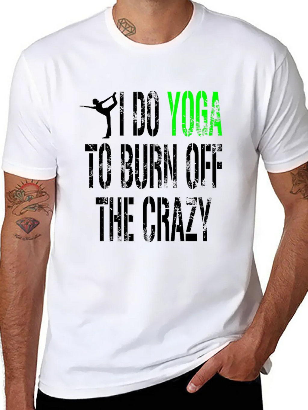 I Do Yoga to Burn Off the Crazy Graphic Tee product image 7