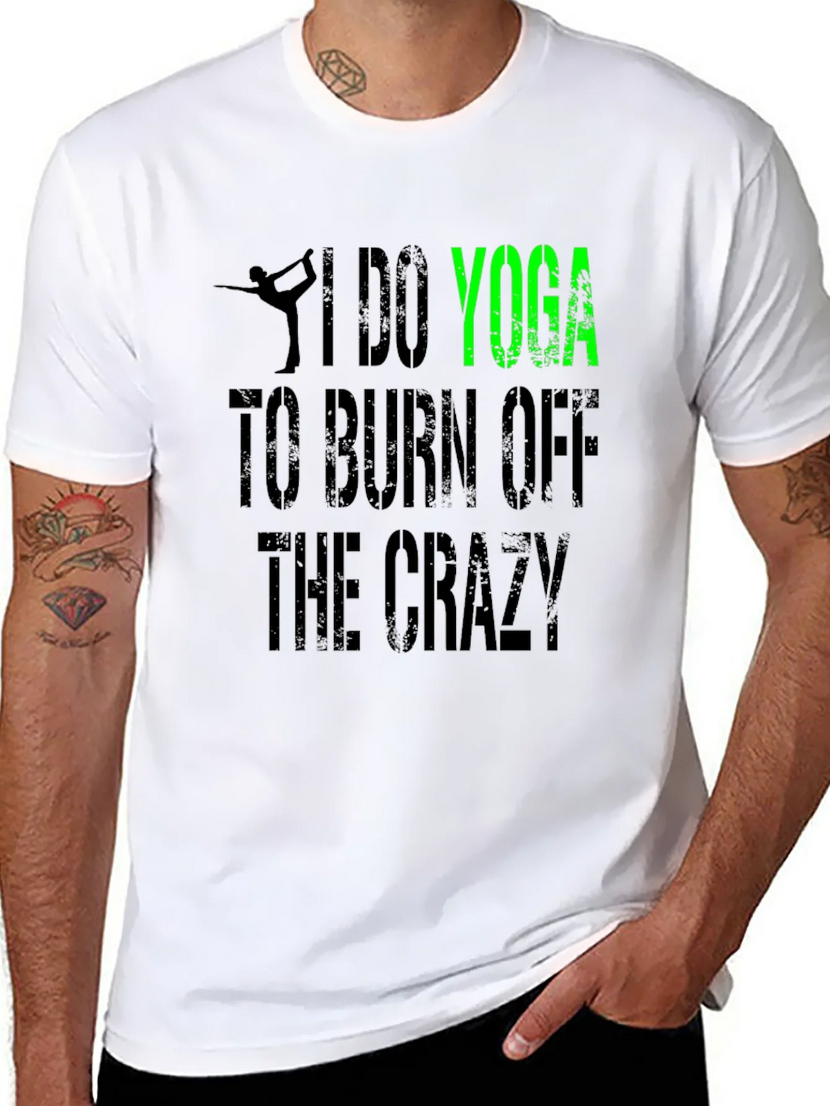 I Do Yoga to Burn Off the Crazy Graphic Tee product image 7