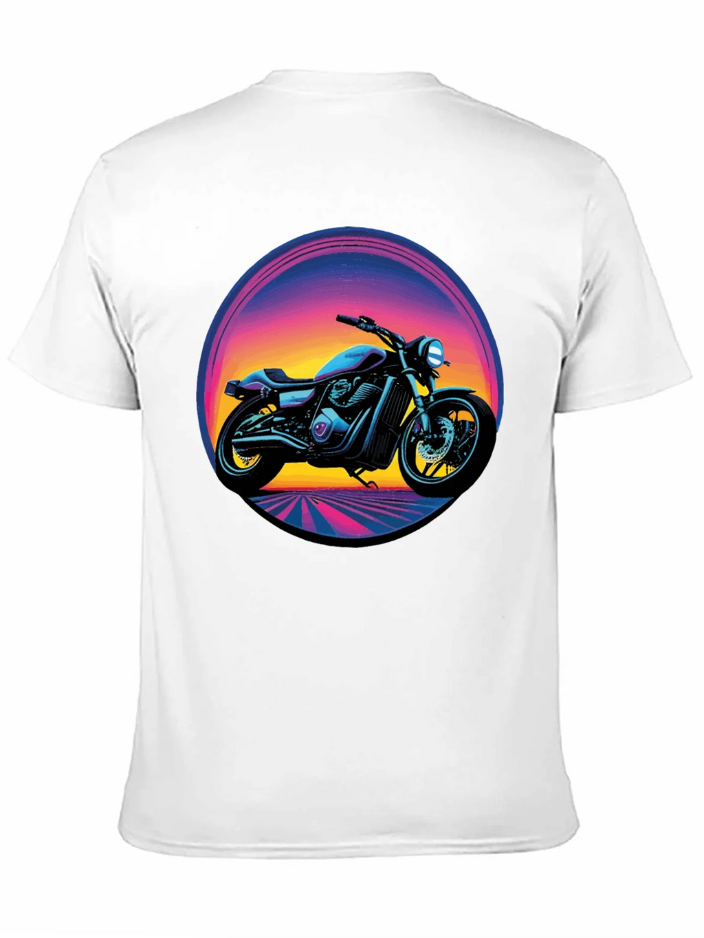 Retro Motorcycle Graphic Tee - Black product image 9