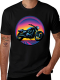 Retro Motorcycle Graphic Tee - Black product image 1