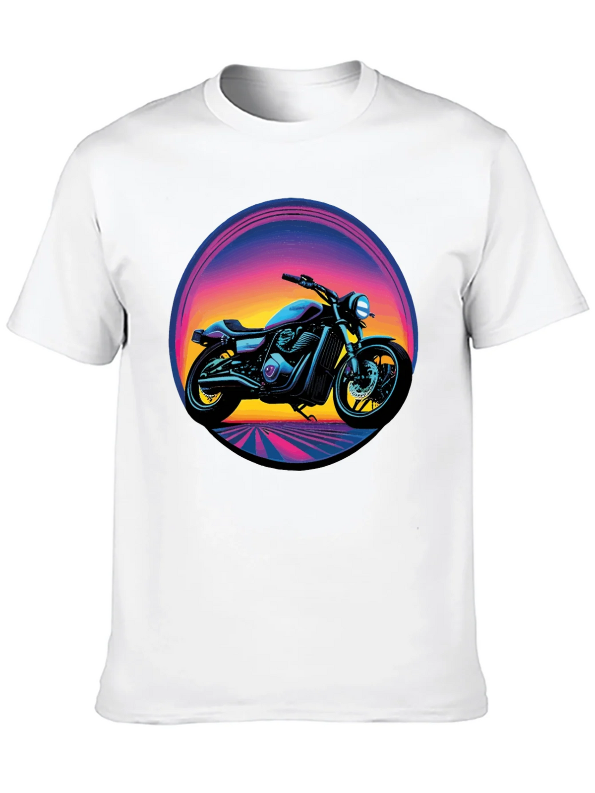 Retro Motorcycle Graphic Tee - Black product image 8
