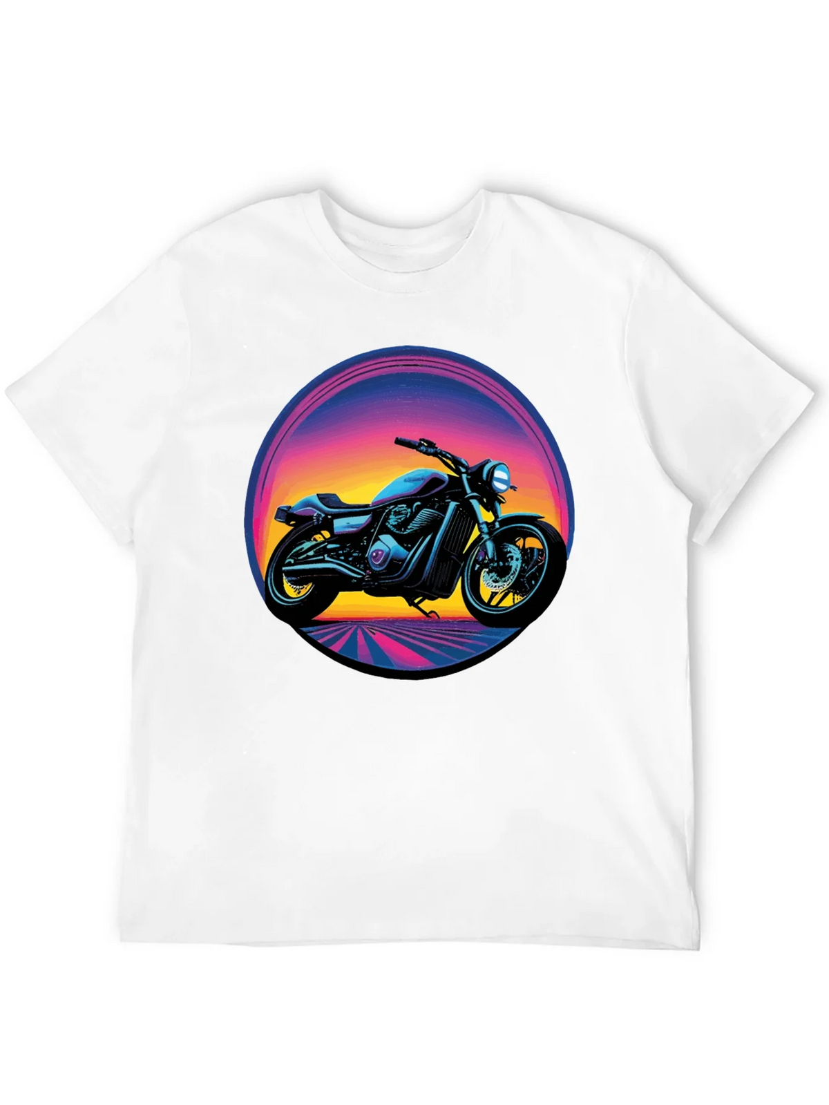 Retro Motorcycle Graphic Tee - Black product image 10