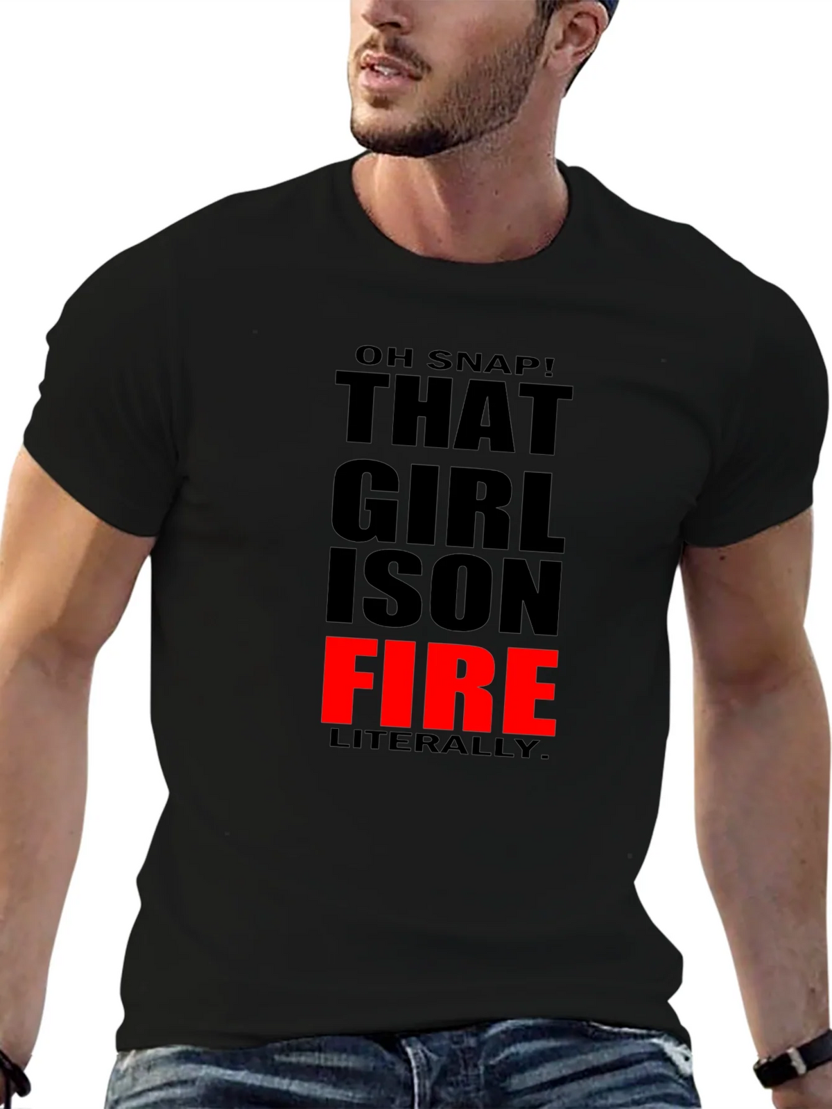 That Girl is On Fire T-Shirt - Funny Slogan Tee product image 6