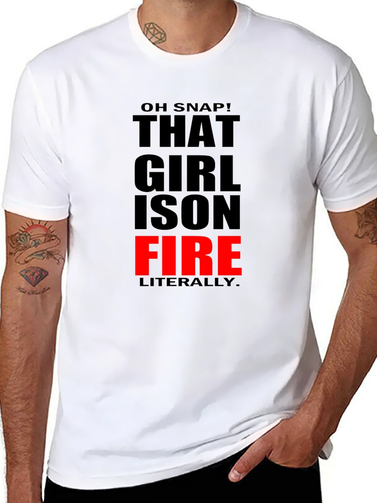That Girl is On Fire T-Shirt - Funny Slogan Tee product image 7
