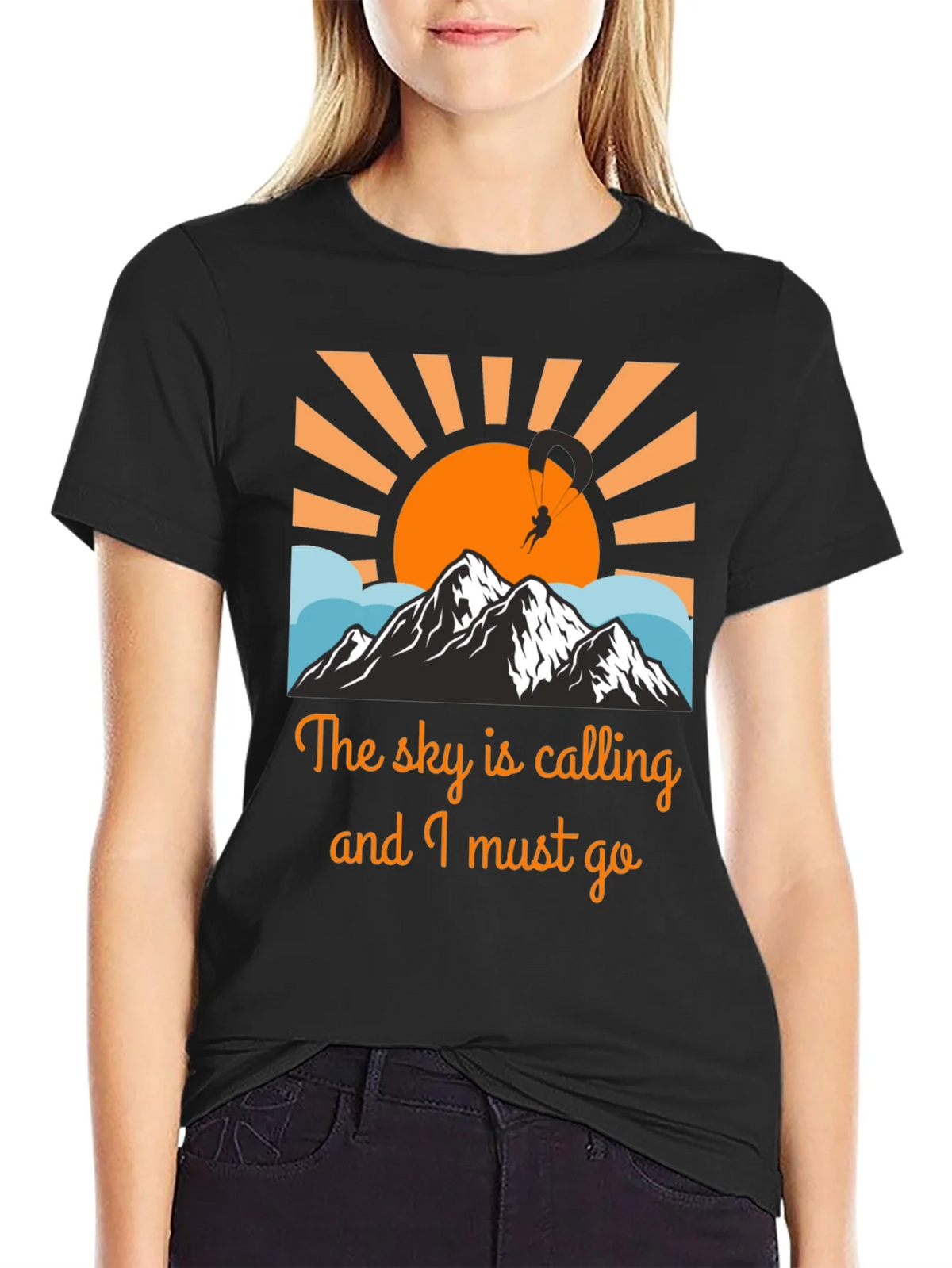 Sky Calling Paragliding Graphic Tee product image 2