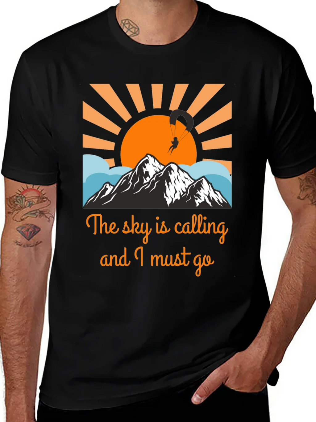Sky Calling Paragliding Graphic Tee product image 1