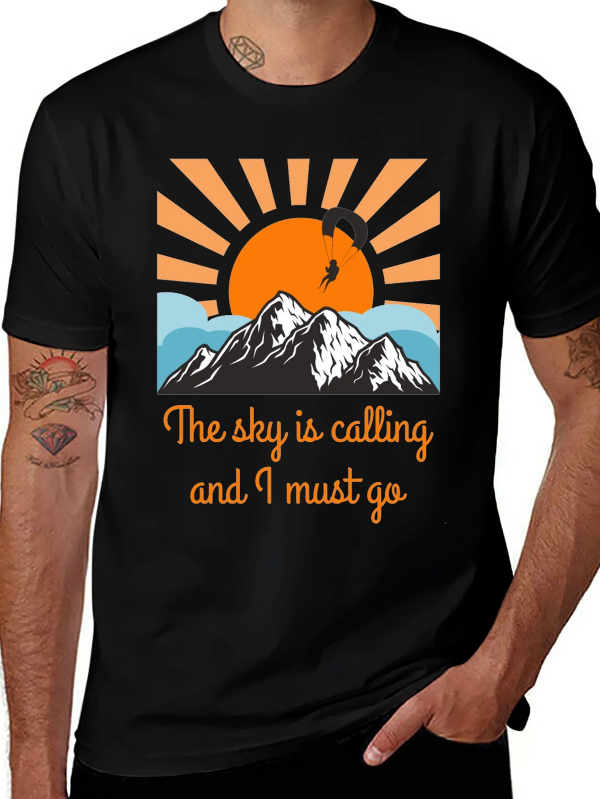 Sky Calling Paragliding Graphic Tee product image 1