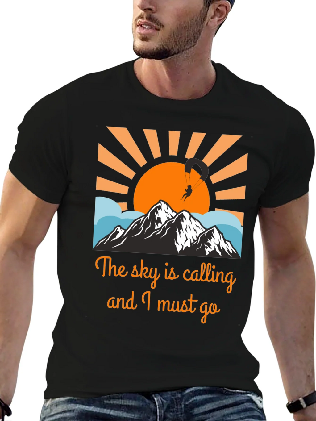 Sky Calling Paragliding Graphic Tee product image 6