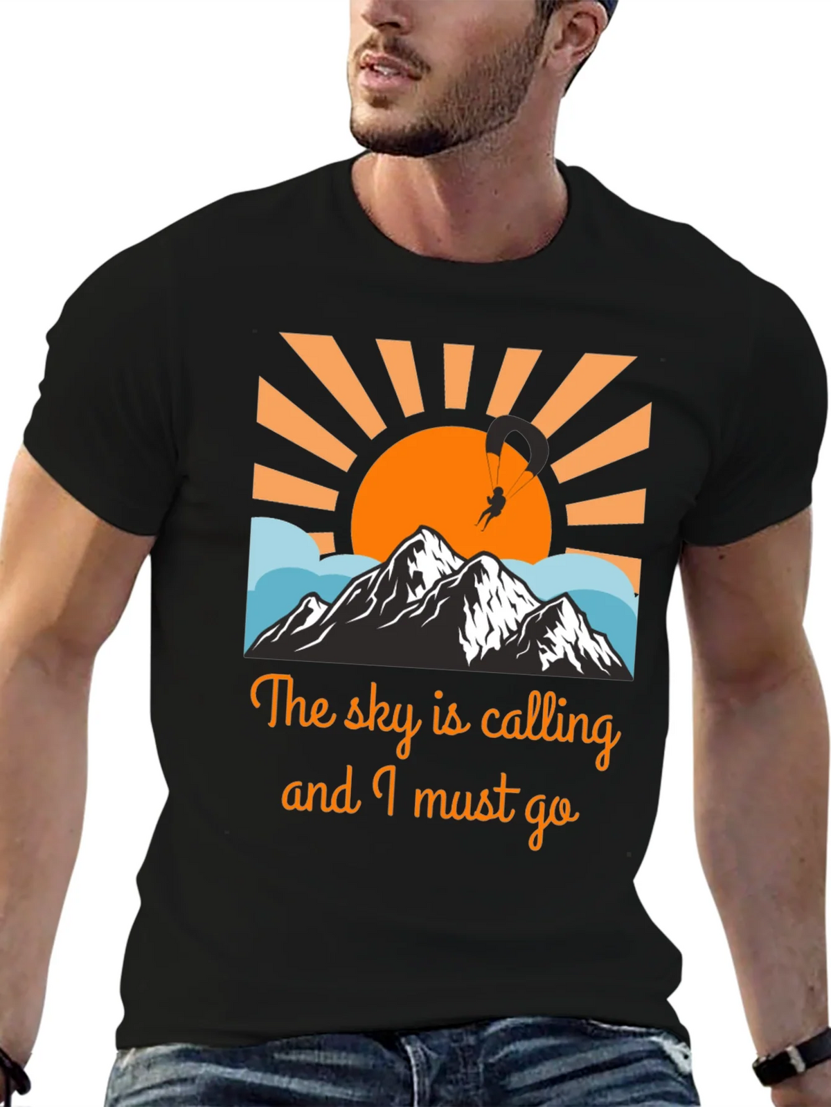 Sky Calling Paragliding Graphic Tee product image 6