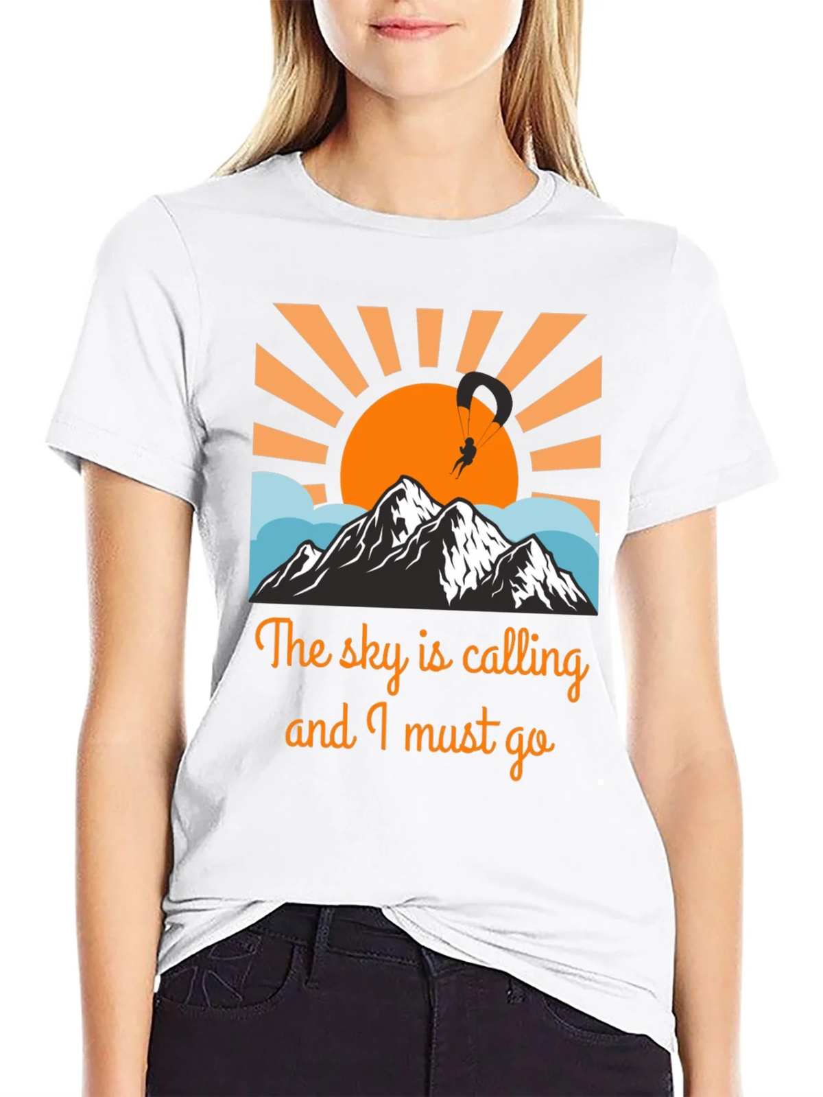 Sky Calling Paragliding Graphic Tee product image 8
