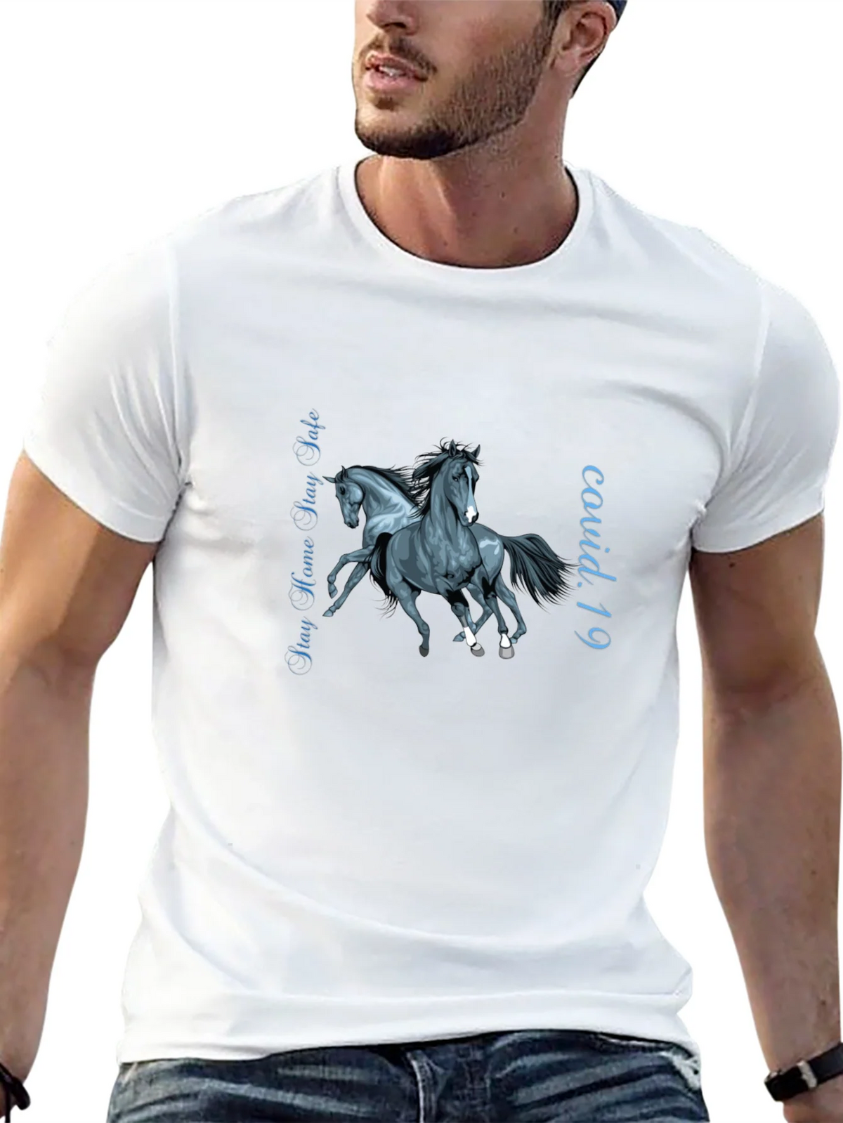 Stay Safe Horse Graphic Tee product image 9