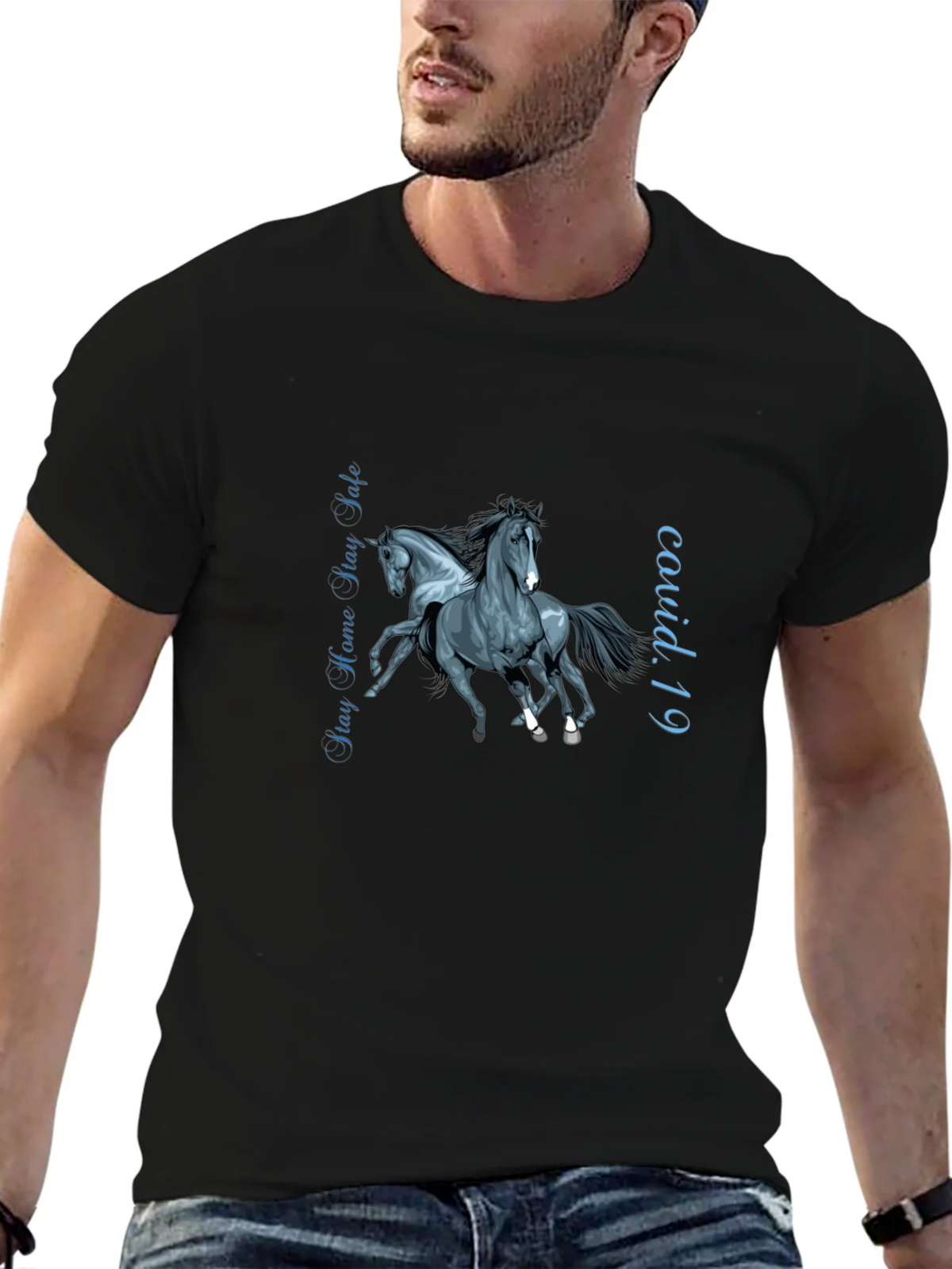Stay Safe Horse Graphic Tee product image 5