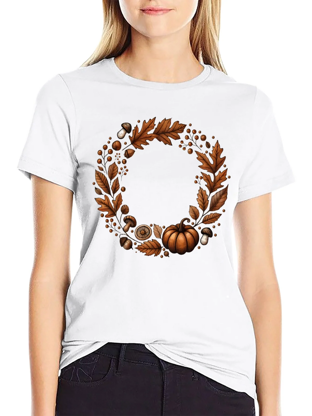 Autumn Wreath Graphic Tee - Festive Fall Apparel product image 8
