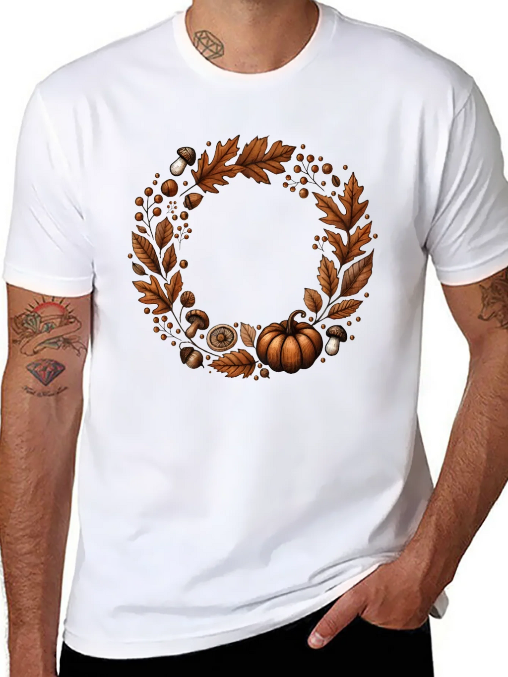 Autumn Wreath Graphic Tee - Festive Fall Apparel product image 7