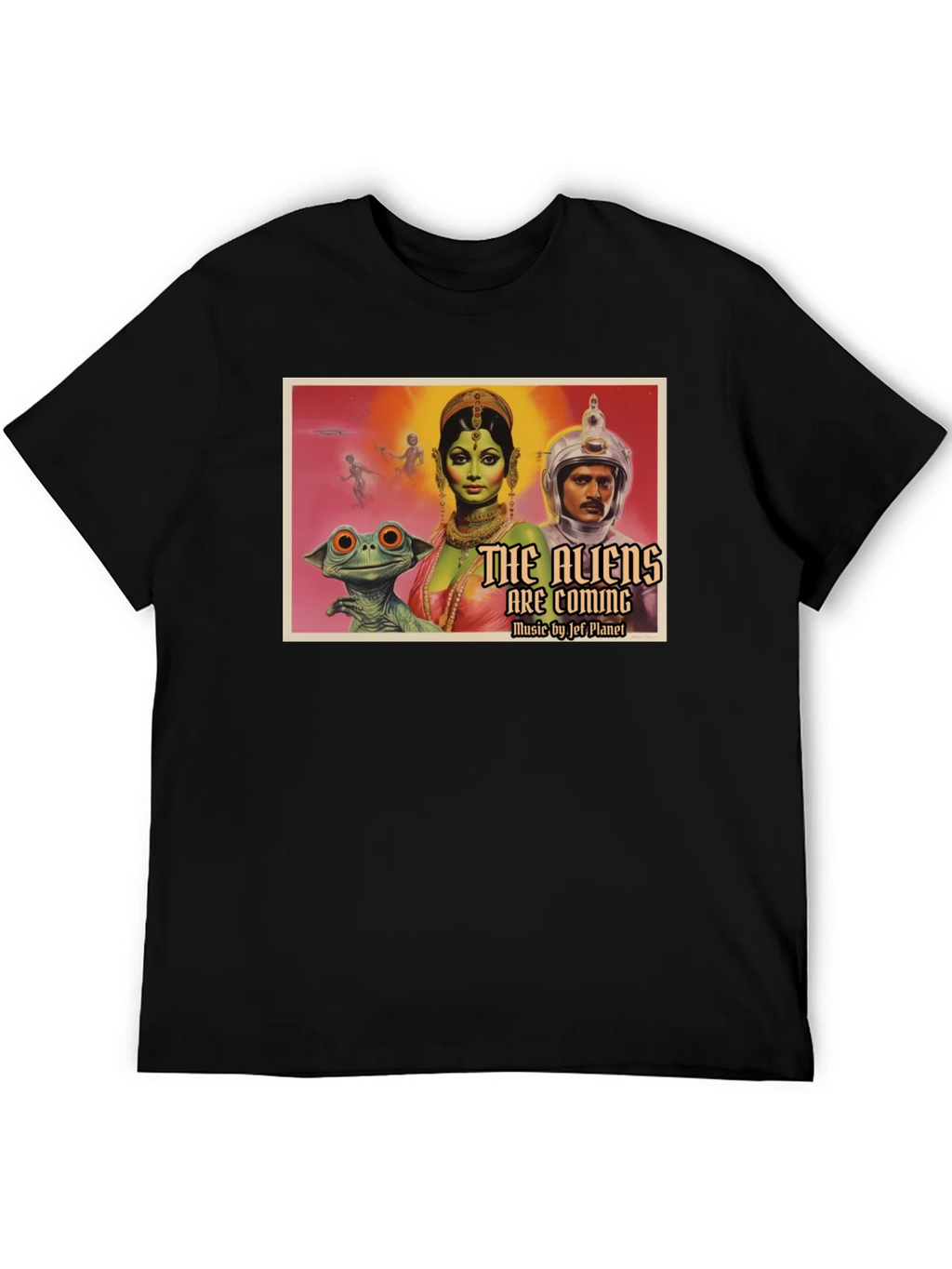 Retro Sci-Fi Alien Invasion Graphic T-Shirt product image 5